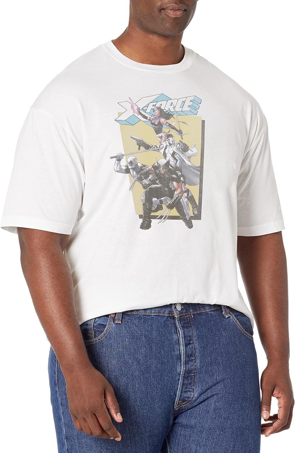 Marvel Big & Tall Deadpool Xforce Group Men's Tops Short Sleeve Tee Shirt T-Shirt | Best Seller