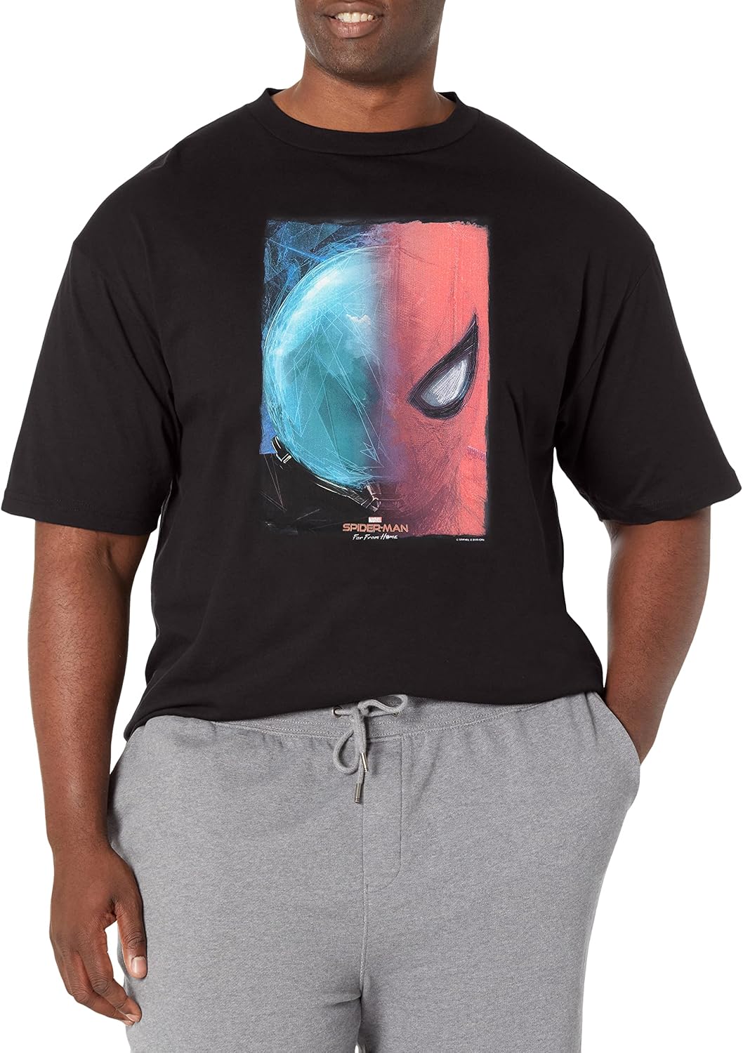Marvel Big & Tall Dual Sides Men's Tops Short Sleeve Tee Shirt T-Shirt | Best Seller