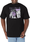 Warner Brothers Batman Kanji Halftone Two Face Men's Tops Short Sleeve Tee Shirt Black T-Shirt | Premium Quality