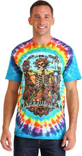 Liquid Blue Men's Grateful Dead Rainbow Bertha Tie Dye Short Sleeve Apparel | Aesthetic Streetwear