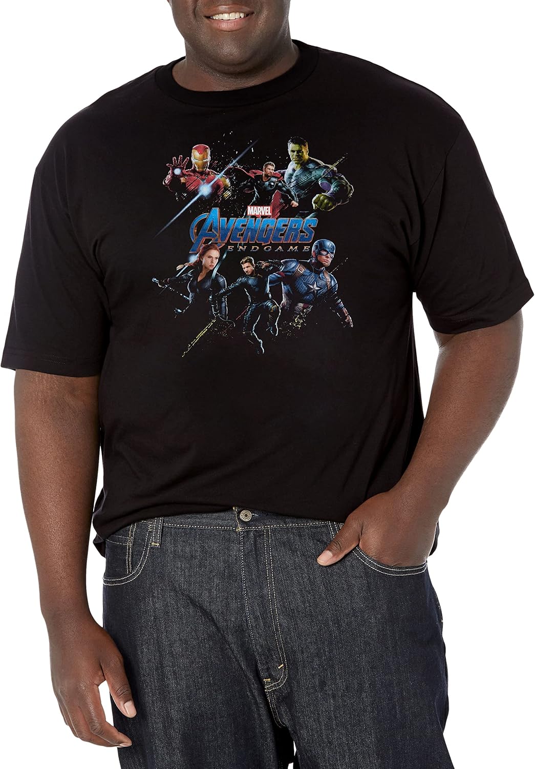 Marvel Big & Tall Heros Logo Men's Tops Short Sleeve Tee Shirt T-Shirt | US Viral Style