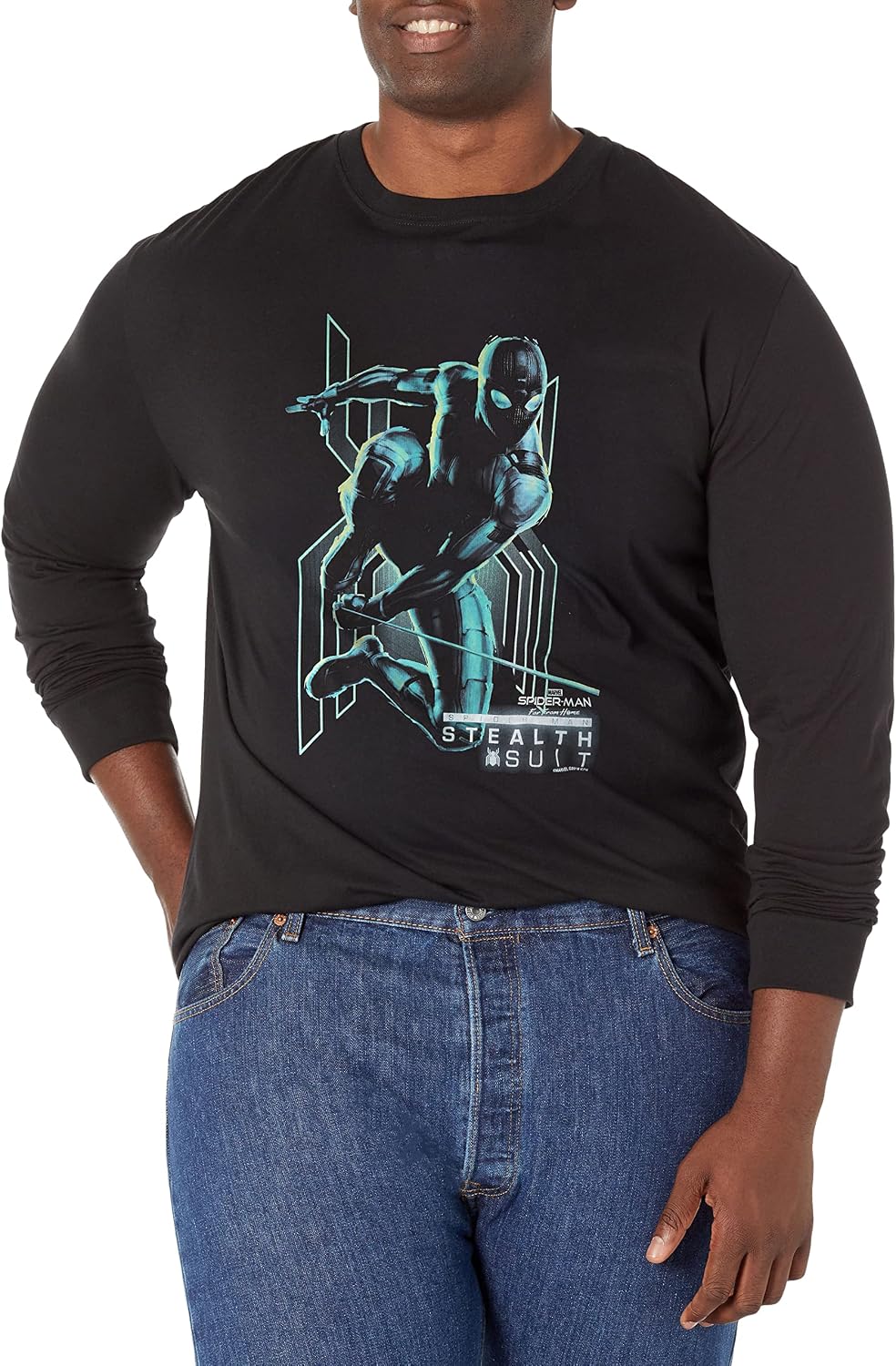 Marvel Big & Tall Spider Darkness Men's Tops Short Sleeve Tee Shirt T-Shirt | Trending 2025