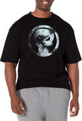 Marvel Big & Tall Classic Punisher Tie-dye Men's Tops Short Sleeve Tee Shirt T-Shirt | Aesthetic Streetwear