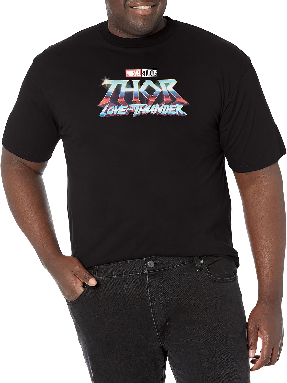 Marvel Big & Tall Thor Love Thunder Logo Men's Tops Short Sleeve Tee Shirt T-Shirt | Trending 2025