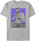 Disney Big & Tall Frozen Two Mattias Hero Pose Men's Tops Short Sleeve Tee Shirt T-Shirt | Aesthetic Streetwear