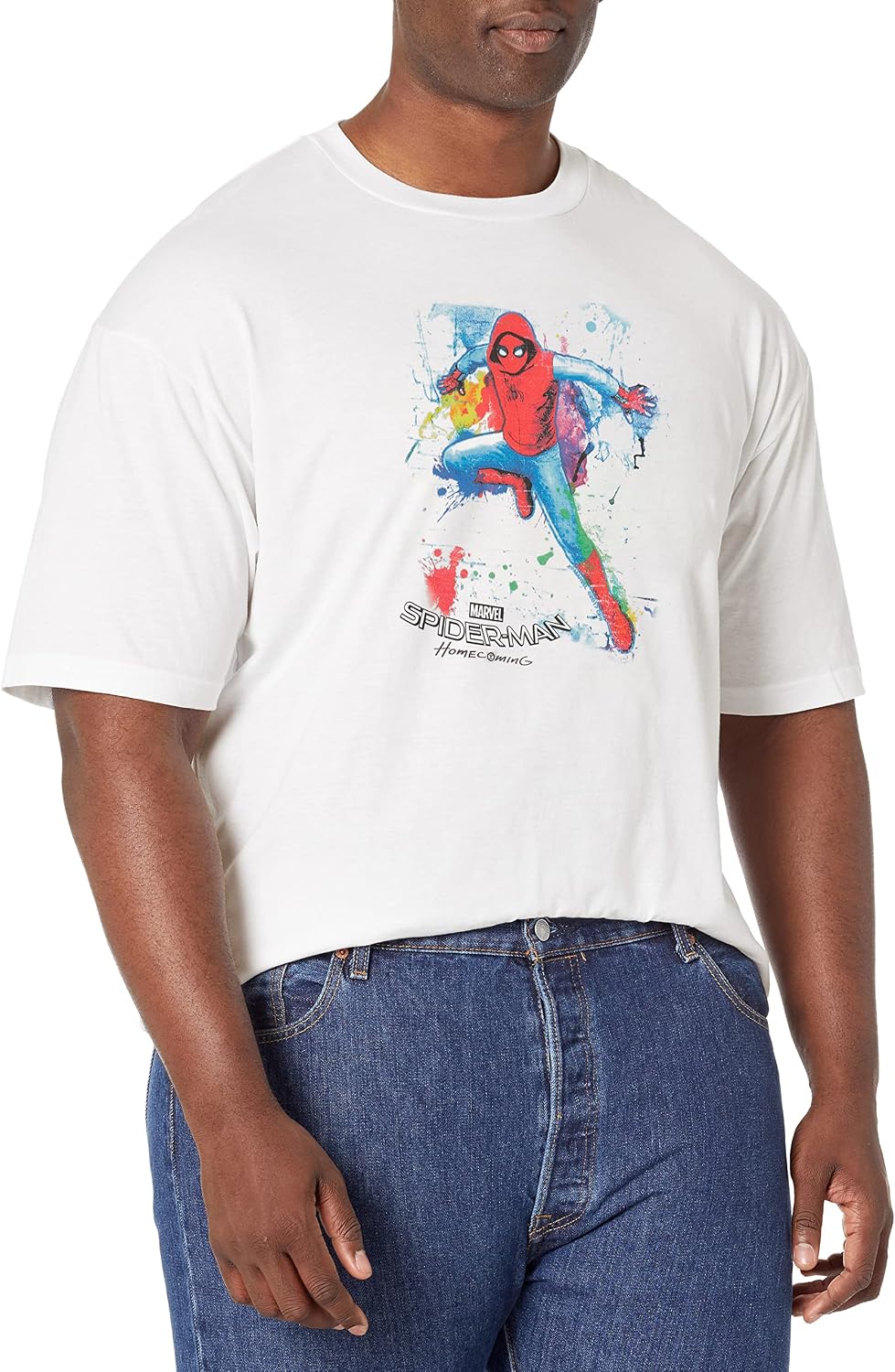 Marvel Big & Tall Wall Hang Men's Tops Short Sleeve Tee Shirt T-Shirt | Premium Quality