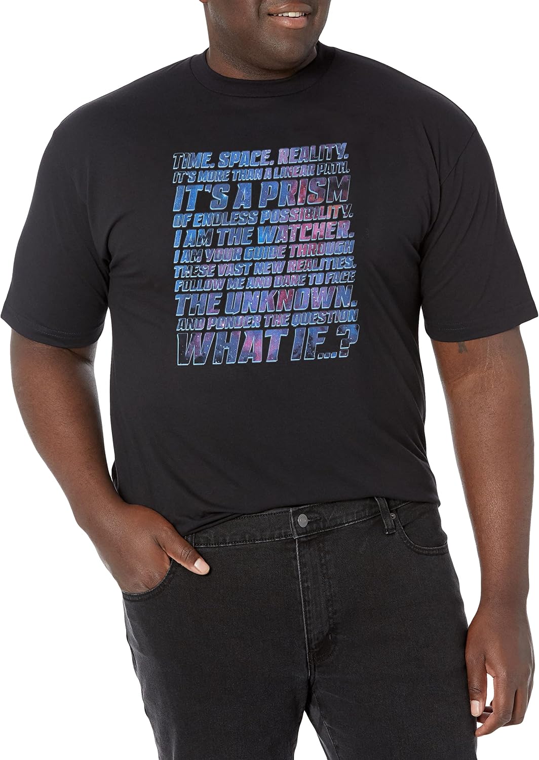 Marvel Big & Tall Space Prism Men's Tops Short Sleeve Tee Shirt T-Shirt | Premium Quality