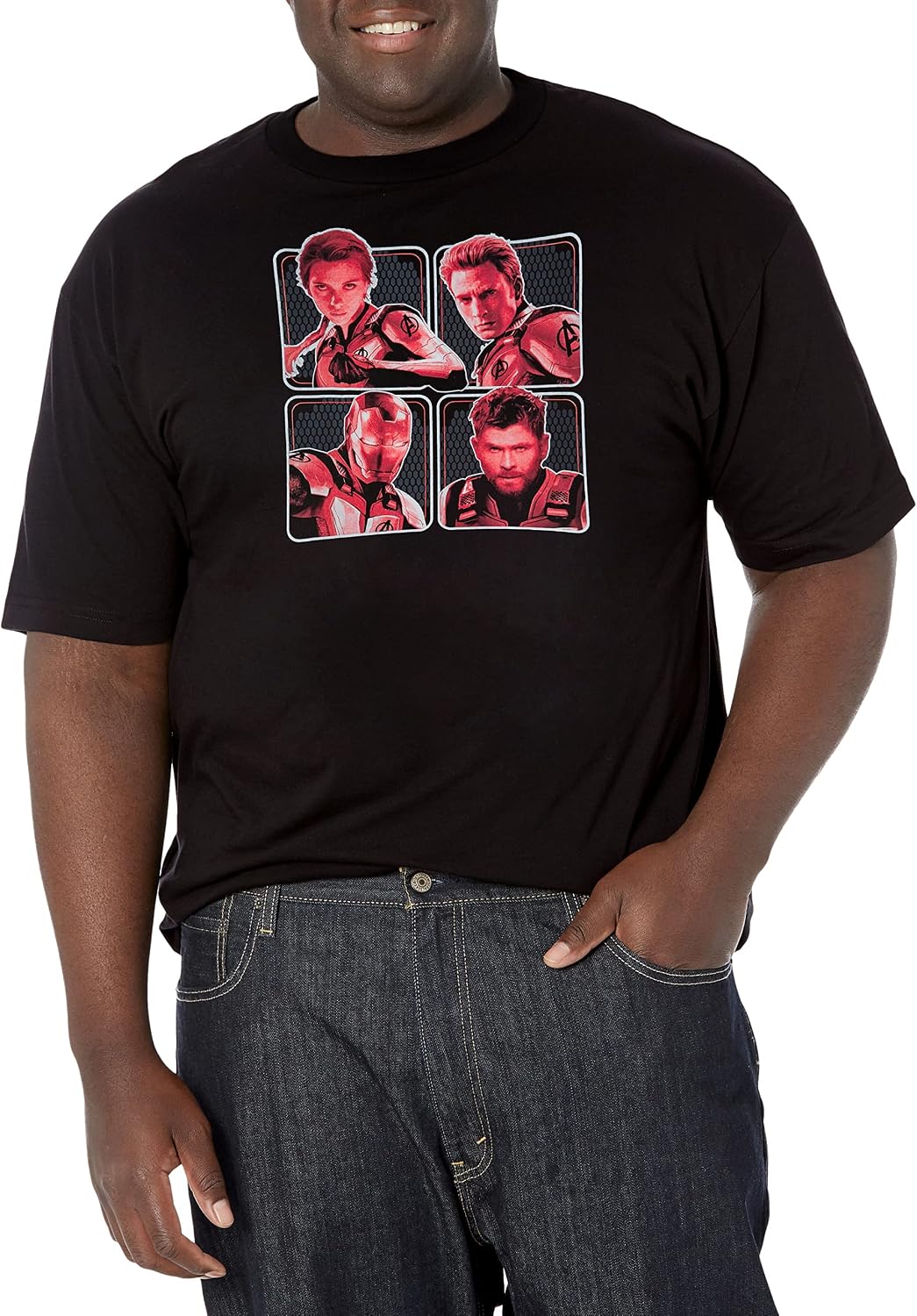 Marvel Big & Tall Hero Box Up Men's Tops Short Sleeve Tee Shirt T-Shirt | Best Seller