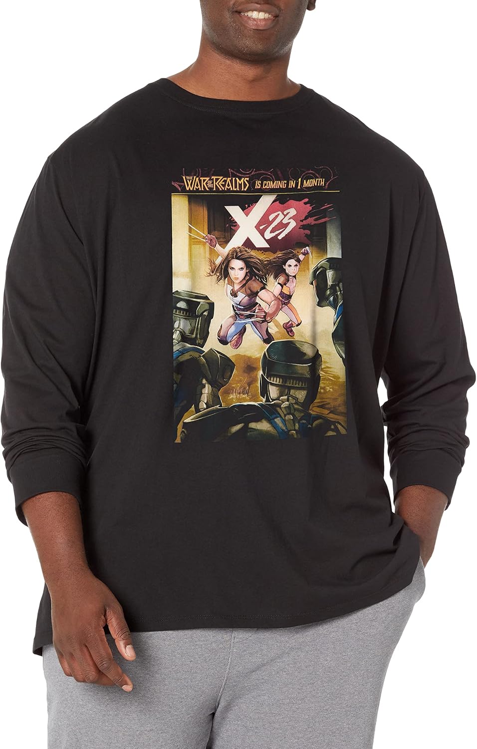 Marvel Big & Tall Classic X-23 Men's Tops Short Sleeve Tee Shirt T-Shirt | Premium Quality