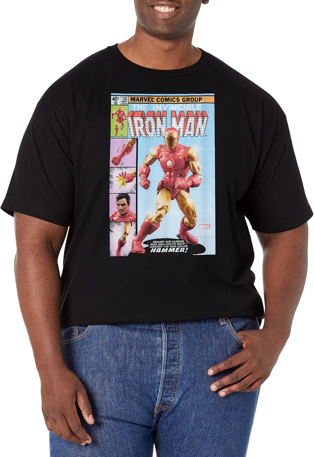 Marvel Big & Tall Classic Iron Toy Men's Tops Short Sleeve Tee Shirt T-Shirt | Trending 2025