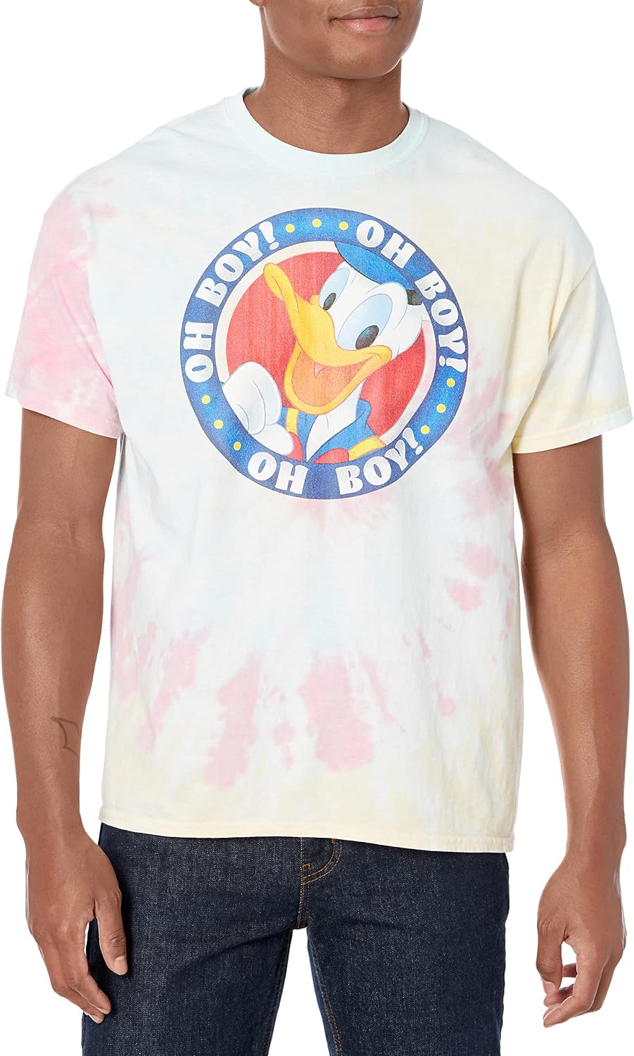 Disney Characters Oh Boy Donald Young Men's Short Sleeve Tee Shirt T-Shirt | Aesthetic Streetwear