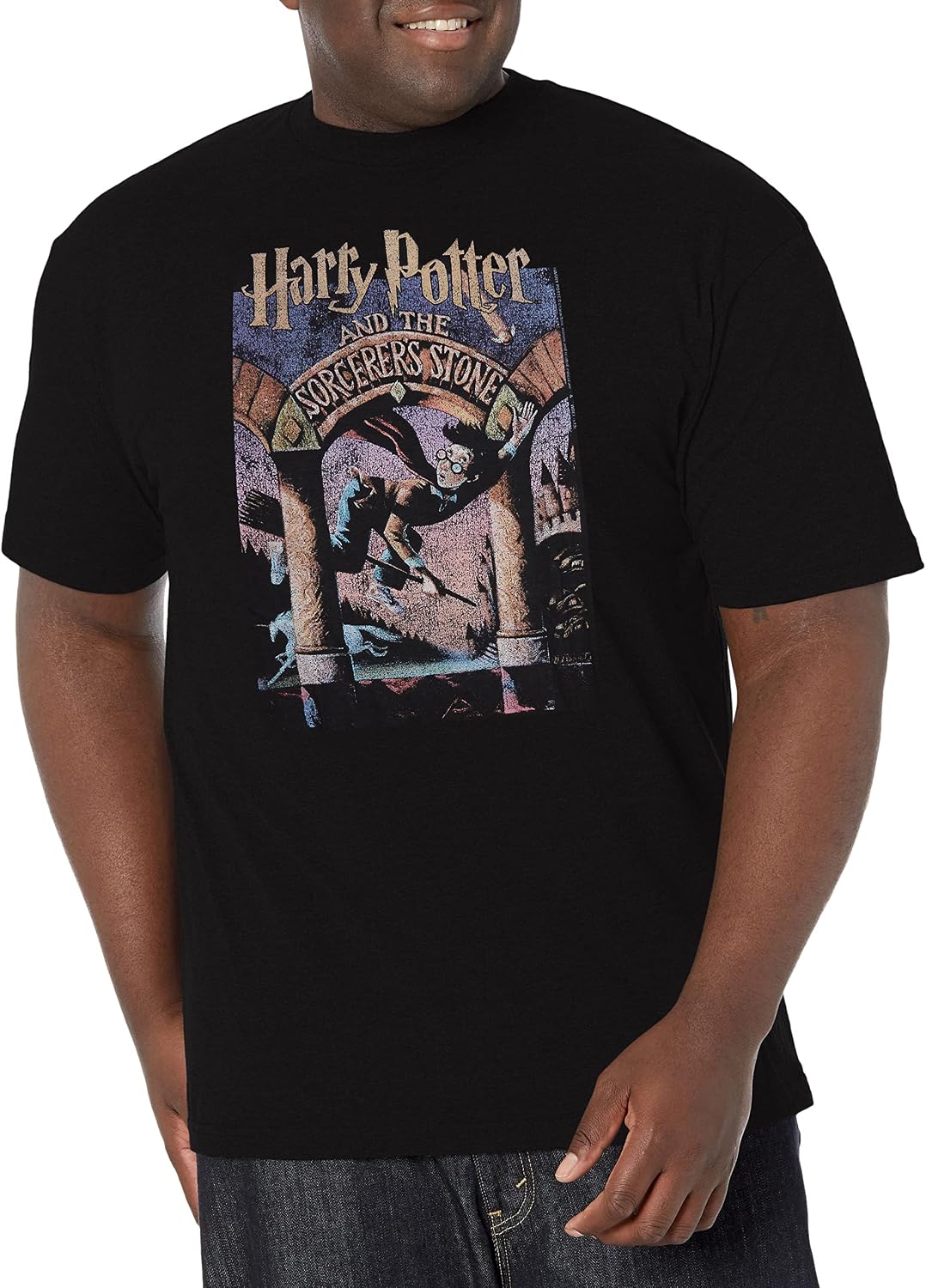 Harry Potter Men's Big & Tall Sorcerer's Stone T-Shirt, 5X-Large, Black T-Shirt | Aesthetic Streetwear