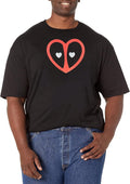 Marvel Classic Deadpool Heart Logo Men's Tops Short Sleeve Tee Shirt T-Shirt | Best Seller