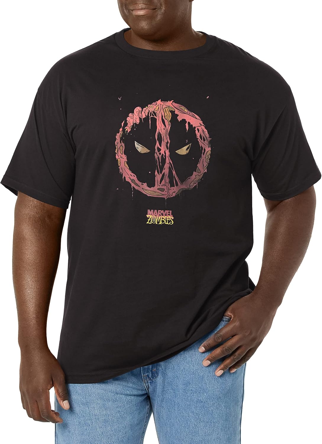 Marvel Big & Tall Classic Undead Deadpool Men's Tops Short Sleeve Tee Shirt T-Shirt | US Viral Style