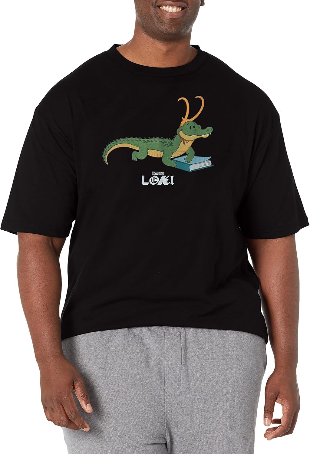 Marvel Big & Tall Gator Loki Hero Men's Tops Short Sleeve Tee Shirt T-Shirt | US Viral Style