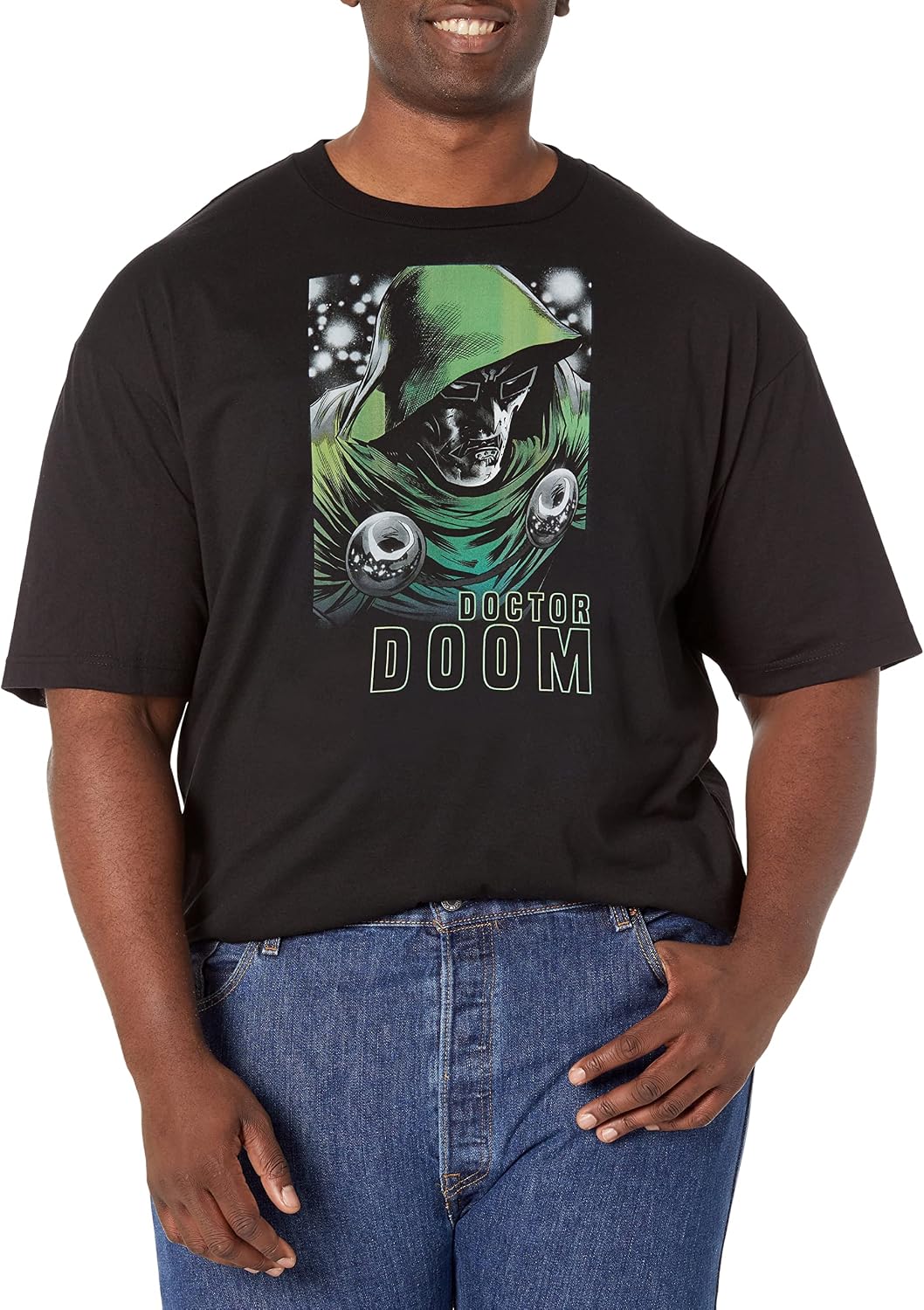 Marvel Big & Tall Classic Fantastic Four Doom Gloom Men's Tops Short Sleeve Tee Shirt T-Shirt | Premium Quality