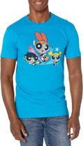 WARNER BROS Powerpuff Girl Trio Young Men's Short Sleeve Tee Shirt T-Shirt | Premium Quality