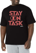 Marvel Big & Tall Classic Stay On Task Men's Tops Short Sleeve Tee Shirt, Black, X-Large T-Shirt | Trending 2025