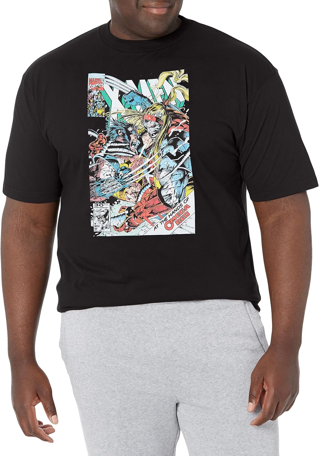 Marvel Big & Tall Universe Red Poster Men's Tops Short Sleeve Tee Shirt T-Shirt | US Viral Style