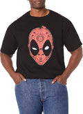 Marvel Big & Tall Classic Deadpool Sugar Skull Men's Tops Short Sleeve Tee Shirt T-Shirt | Trending 2025