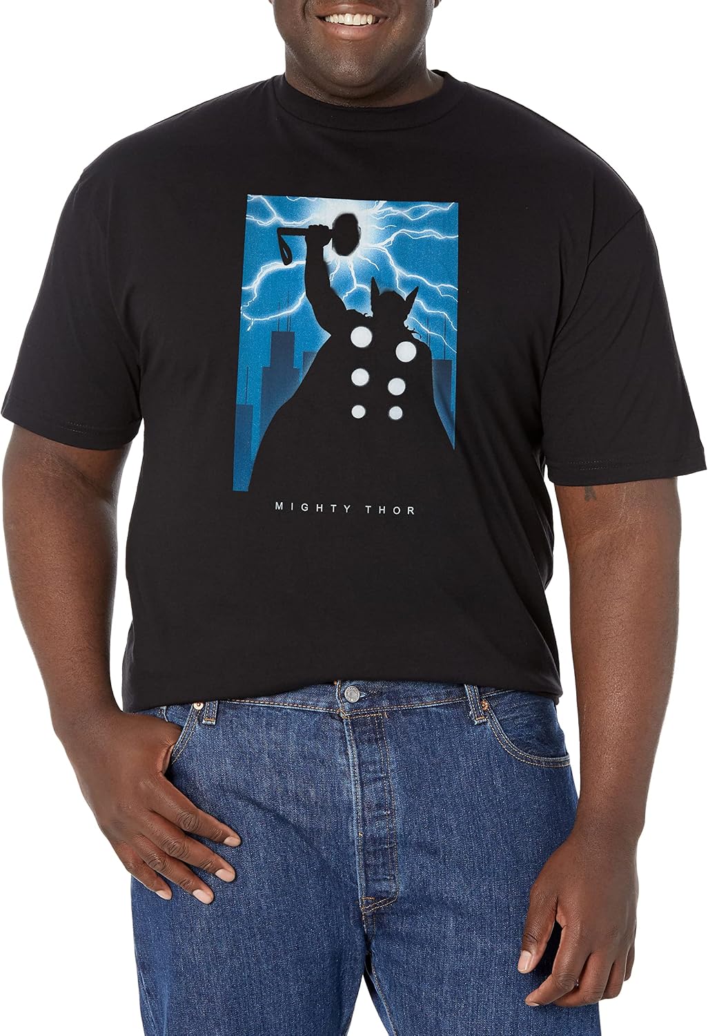 Marvel Big & Tall Classic God of Thunder Men's Tops Short Sleeve Tee Shirt T-Shirt | Trending 2025