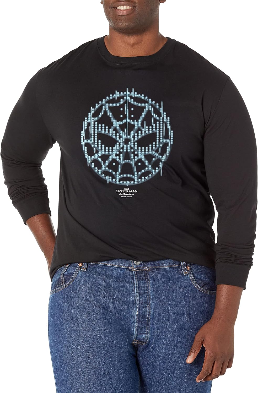 Marvel Pixel Webs Men's Tops Short Sleeve Tee Shirt T-Shirt | US Viral Style