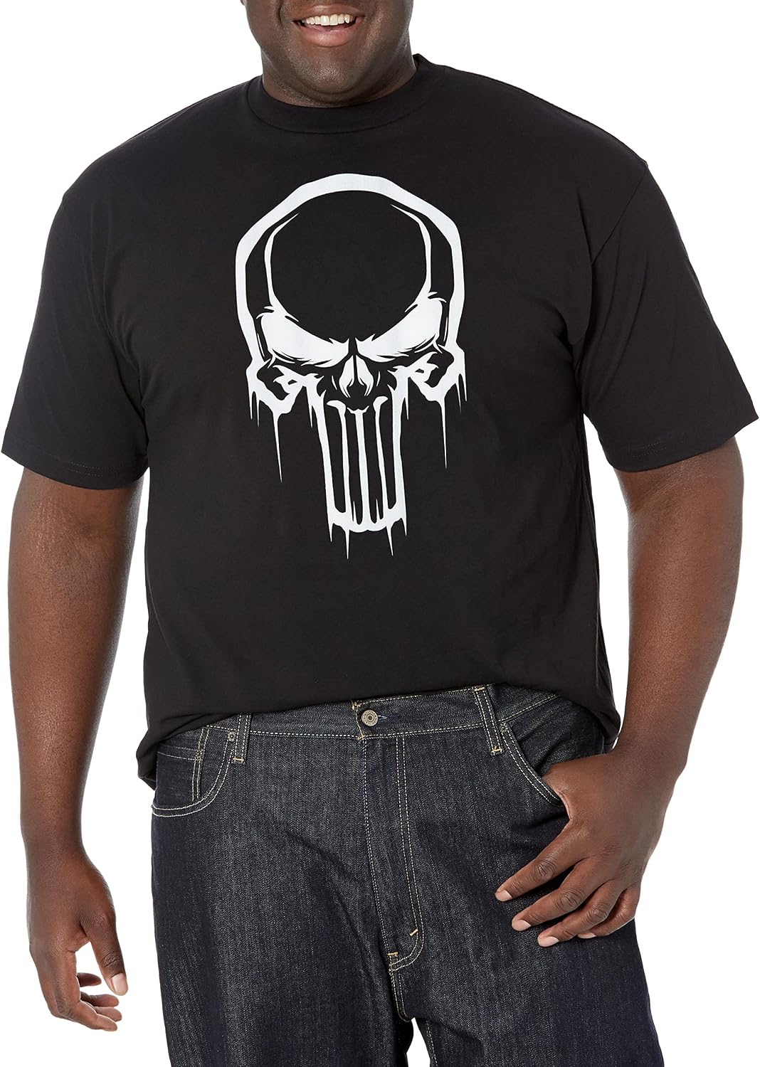 Marvel Big & Tall Classic Skull Face Men's Tops Short Sleeve Tee Shirt T-Shirt | Aesthetic Streetwear