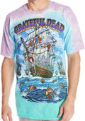Liquid Blue Men's Grateful Dead Ship of Fools Tie Dye Short Sleeve Apparel | US Viral Style