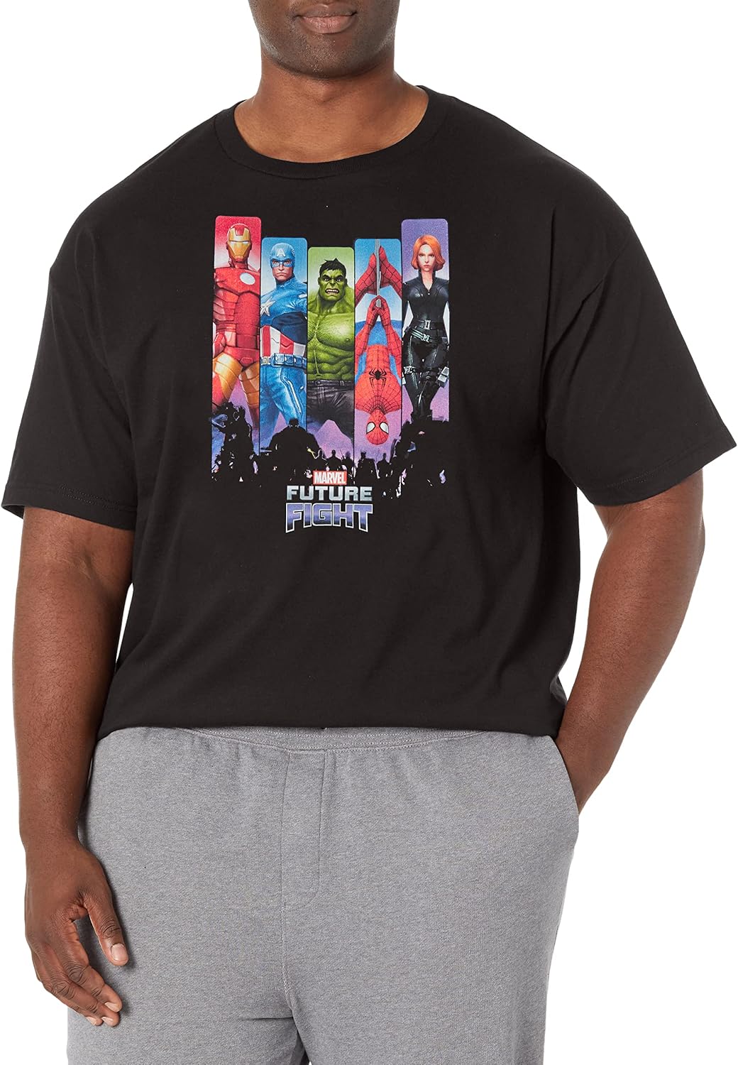 Marvel Big & Tall Classic Fight Powers Men's Tops Short Sleeve Tee Shirt T-Shirt | Trending 2025