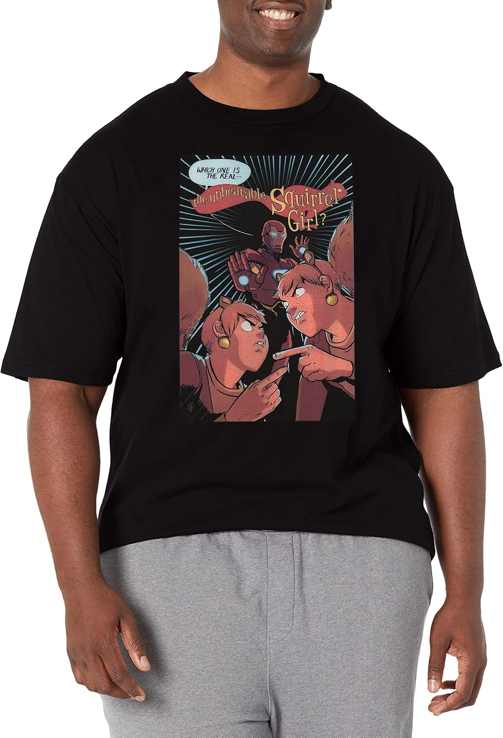Marvel Big & Tall Classic Unbeatable Squirrel Nov18 Men's Tops Short Sleeve Tee Shirt T-Shirt | Premium Quality