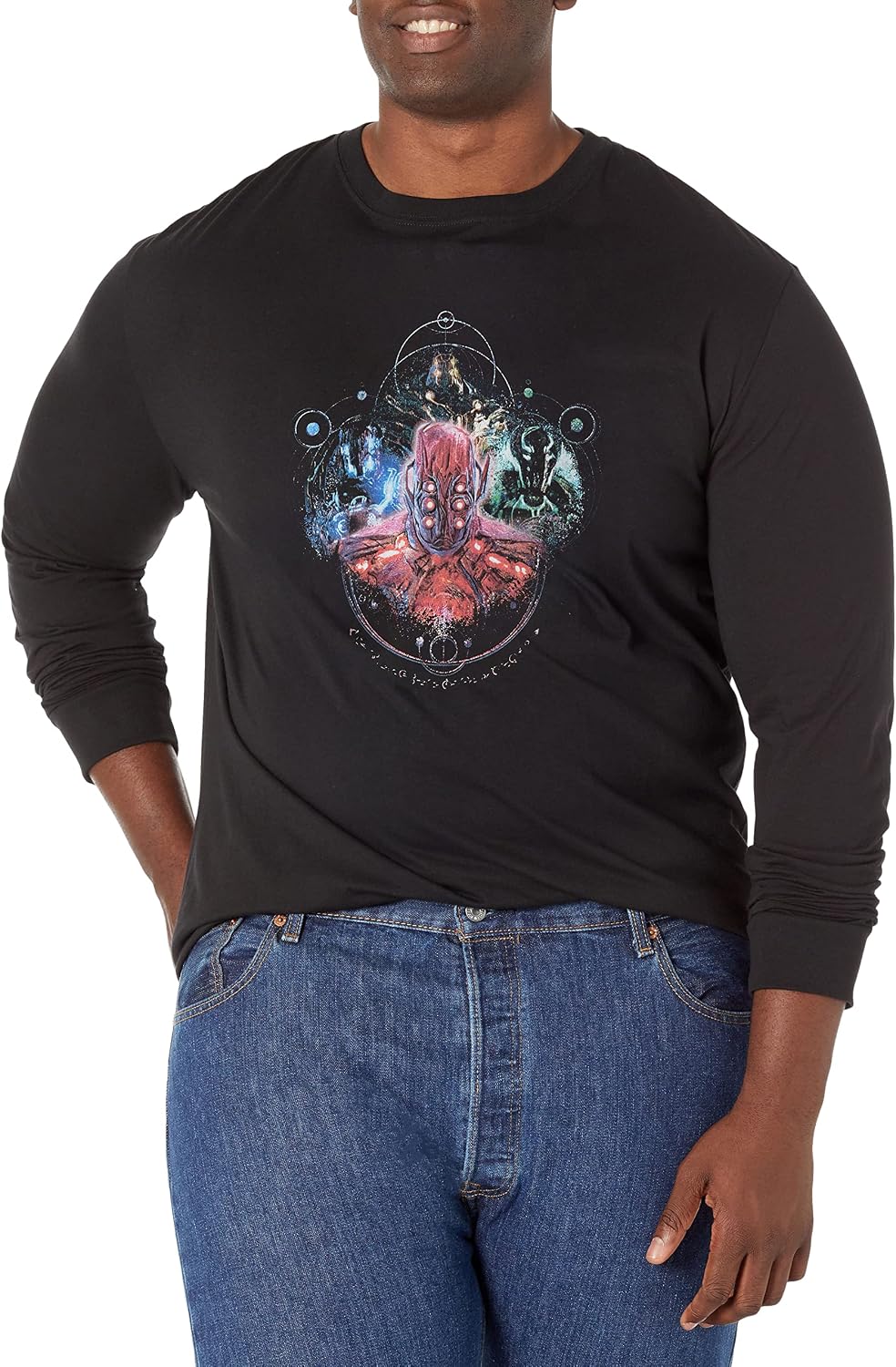 Marvel Big & Tall Eternals Celestials Four Men's Tops Short Sleeve Tee Shirt, Black, X-Large T-Shirt | Premium Quality
