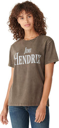 Lucky Brand Women's Short Sleeve Crew Neck Jimi Hendrix Tee T-Shirt | US Viral Style