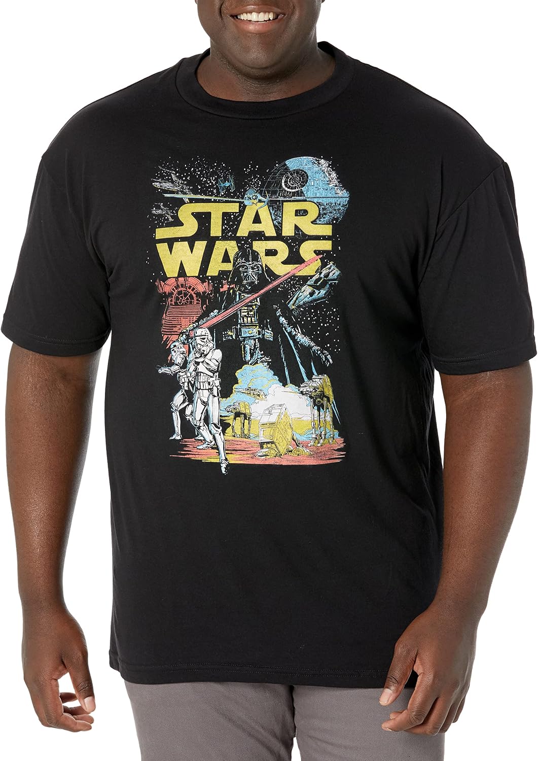 STAR WARS Big & Tall Porkins Cover Men's Tops Short Sleeve Tee Shirt T-Shirt | US Viral Style