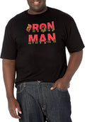 Marvel Big & Tall Classic Halftone Ironman Men's Tops Short Sleeve Tee Shirt T-Shirt | Premium Quality