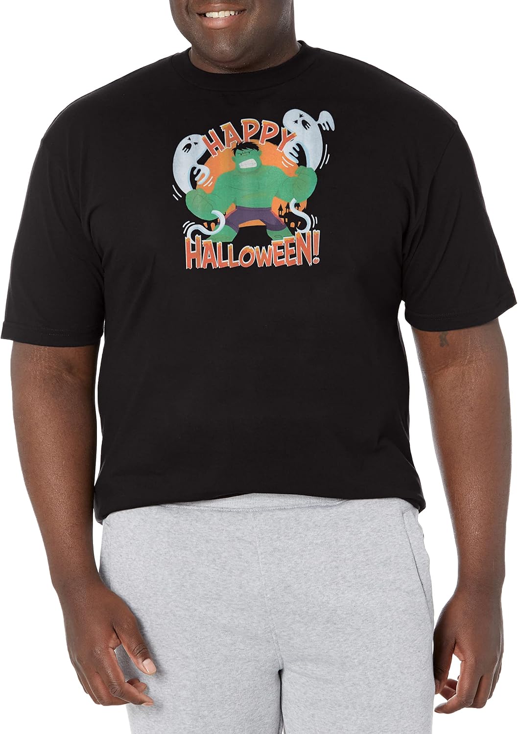 Marvel Classic Hulk Halloween Men's Tops Short Sleeve Tee Shirt T-Shirt | Trending 2025