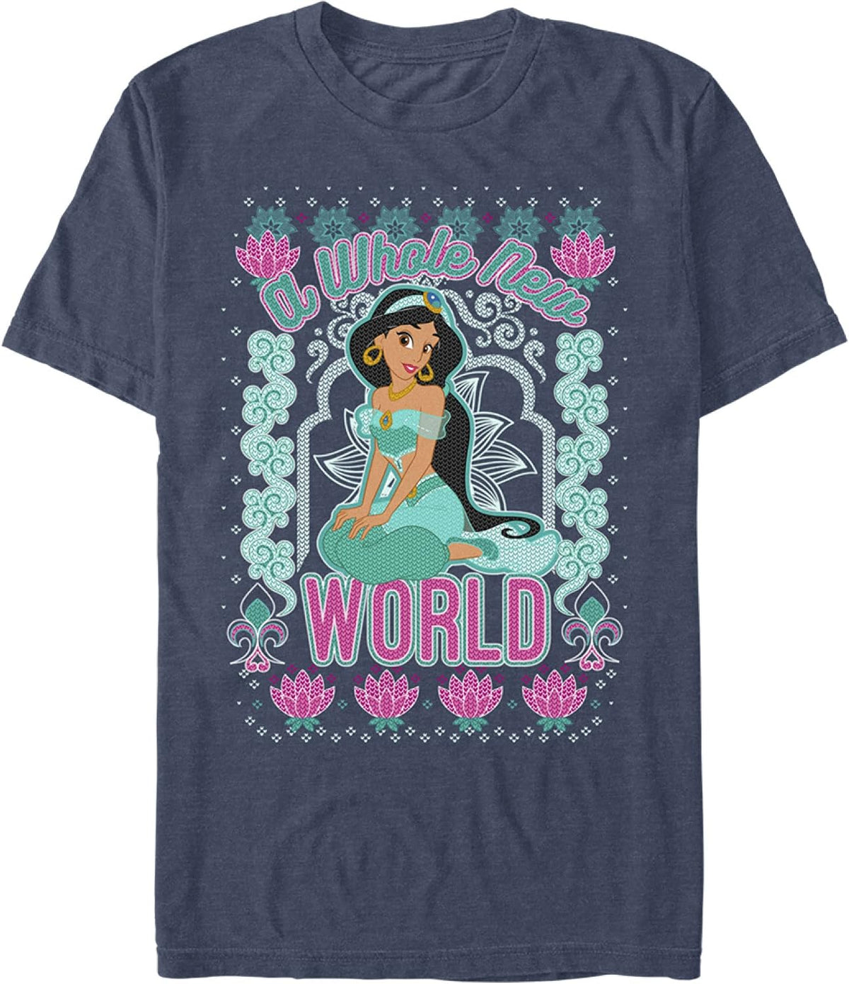 Disney Princesses Jasmine World Sweater Men's Tops Short Sleeve Tee Shirt Sweater | Trending 2025