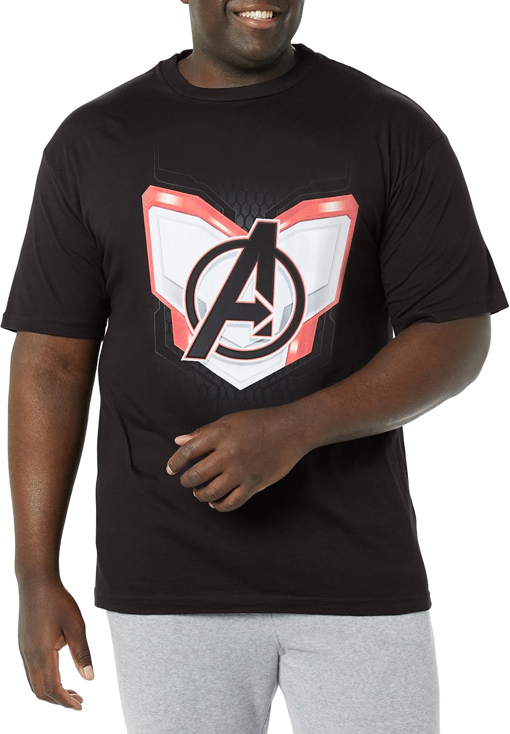 Marvel Big & Tall Endgame Logo Armor Men's Tops Short Sleeve Tee Shirt T-Shirt | US Viral Style