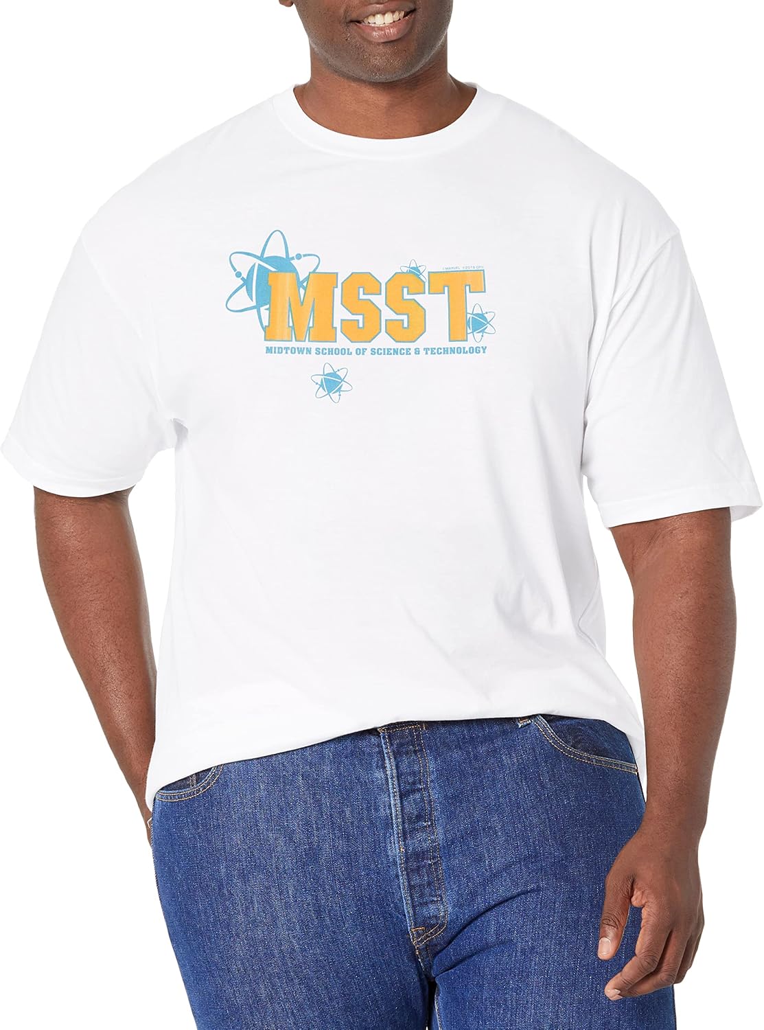 Marvel Big & Tall Midtown School of Science Men's Tops Short Sleeve Tee Shirt T-Shirt | Aesthetic Streetwear