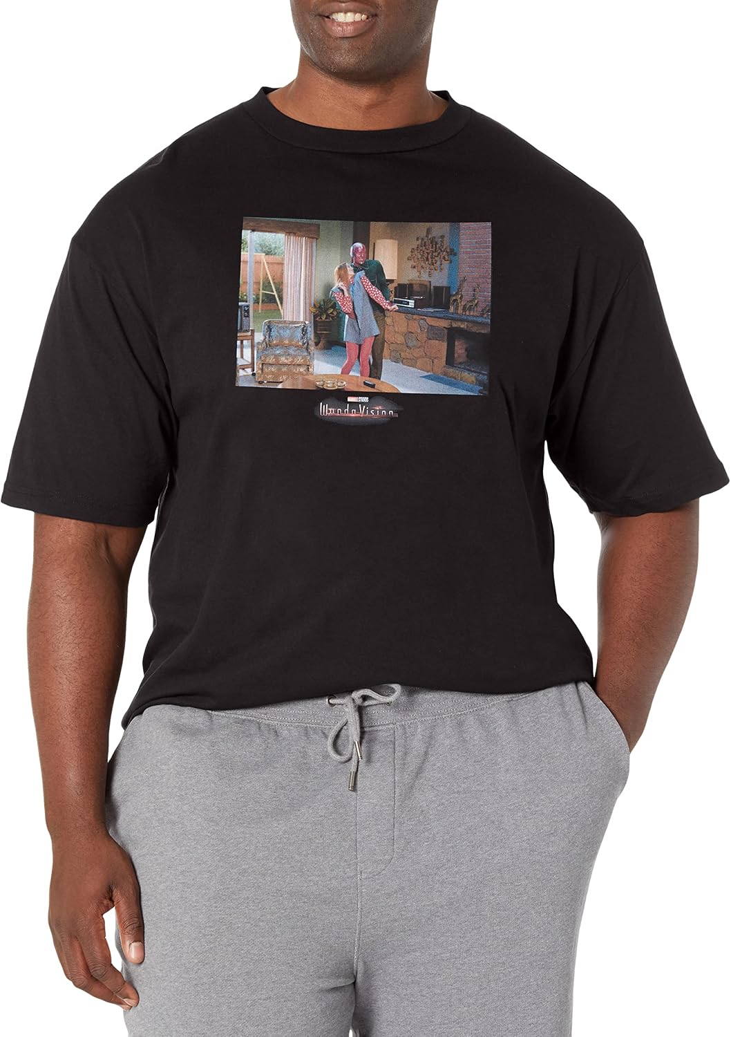 Marvel Big & Tall Wandavision The Era Men's Tops Short Sleeve Tee Shirt T-Shirt | Premium Quality