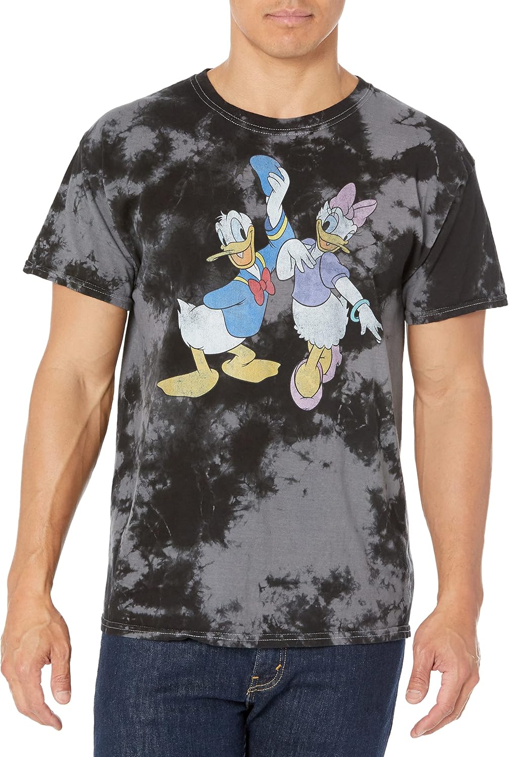 Disney Characters Big Donald Daisy Young Men's Short Sleeve Tee Shirt T-Shirt | Trending 2025