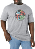 Marvel Big & Tall Classic Heroes Heads Men's Tops Short Sleeve Tee Shirt, Athletic Heather, X-Large T-Shirt | Best Se...
