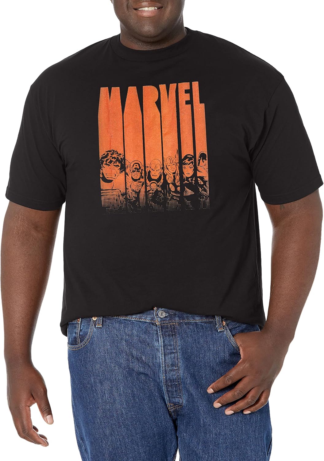 Marvel Big & Tall Classic Candy Avengers Men's Tops Short Sleeve Tee Shirt T-Shirt | US Viral Style