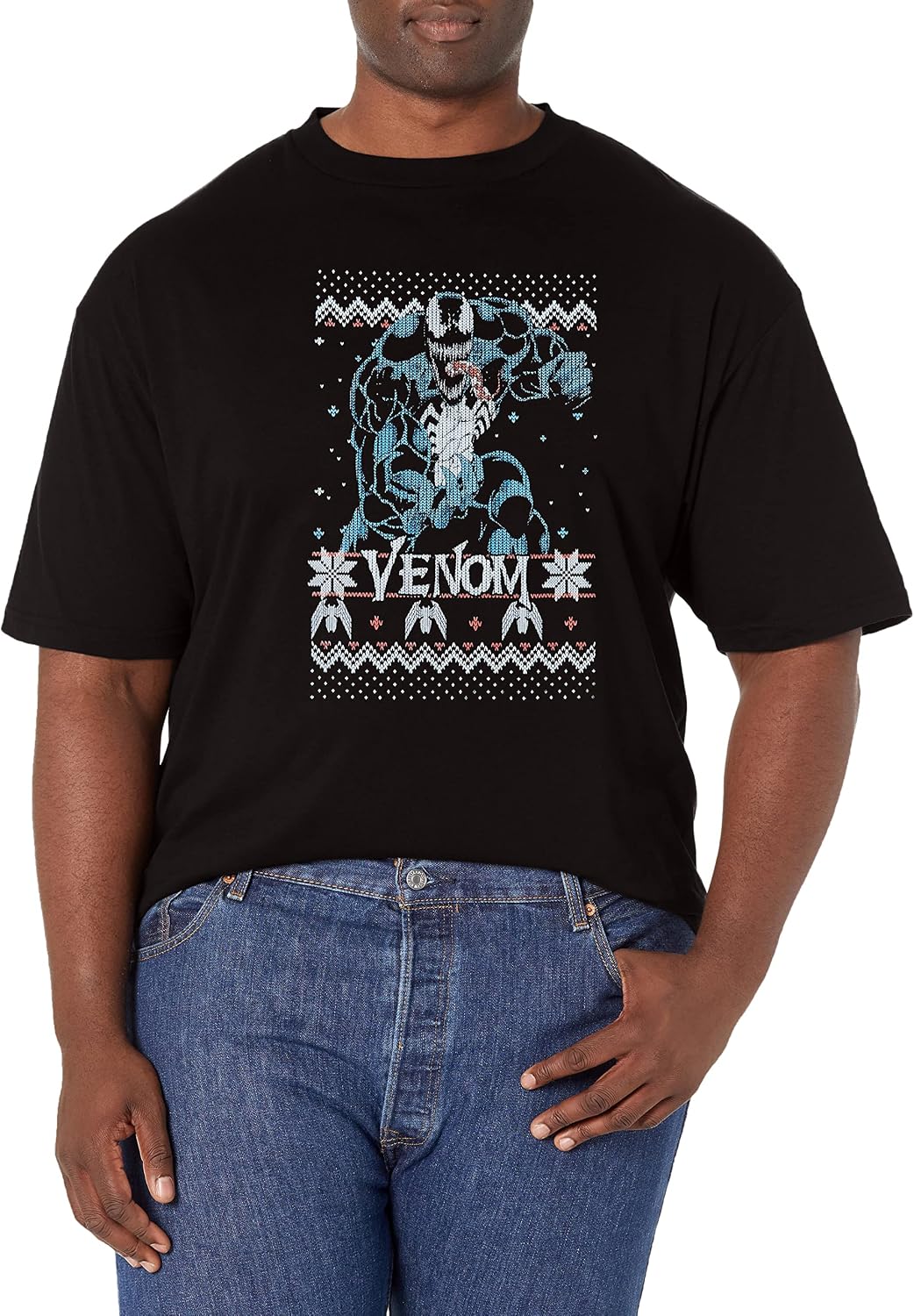 Marvel Big & Tall Classic Ugly Venom Men's Tops Short Sleeve Tee Shirt T-Shirt | Premium Quality