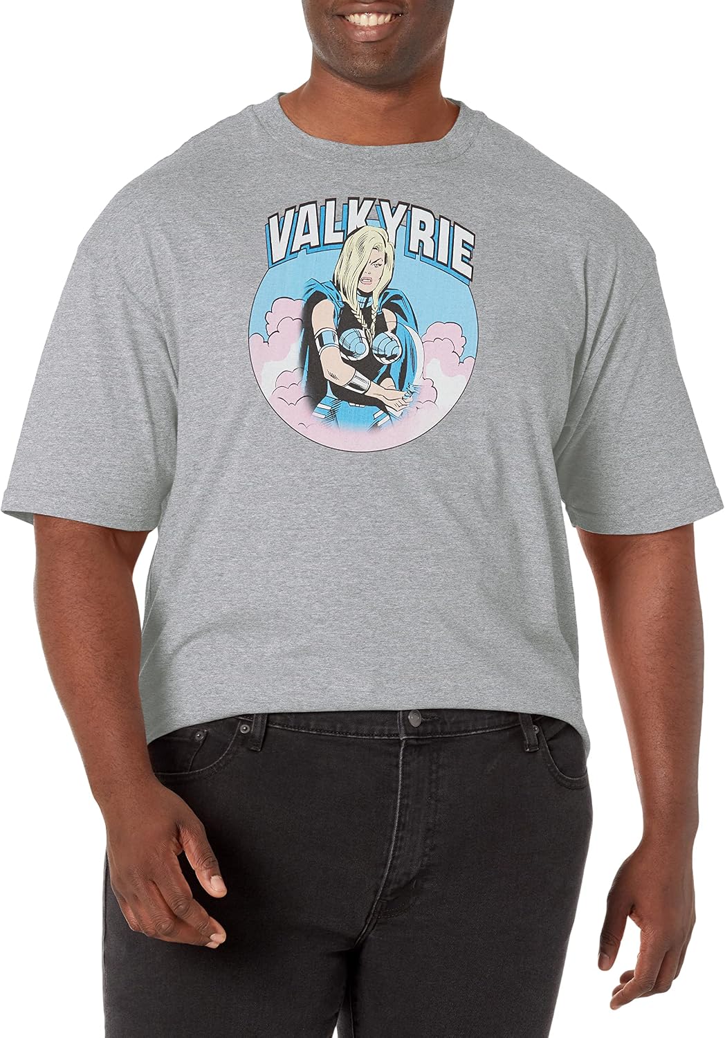 Marvel Big & Tall Classic Valkyrie Clouds Men's Tops Short Sleeve Tee Shirt T-Shirt | Trending 2025