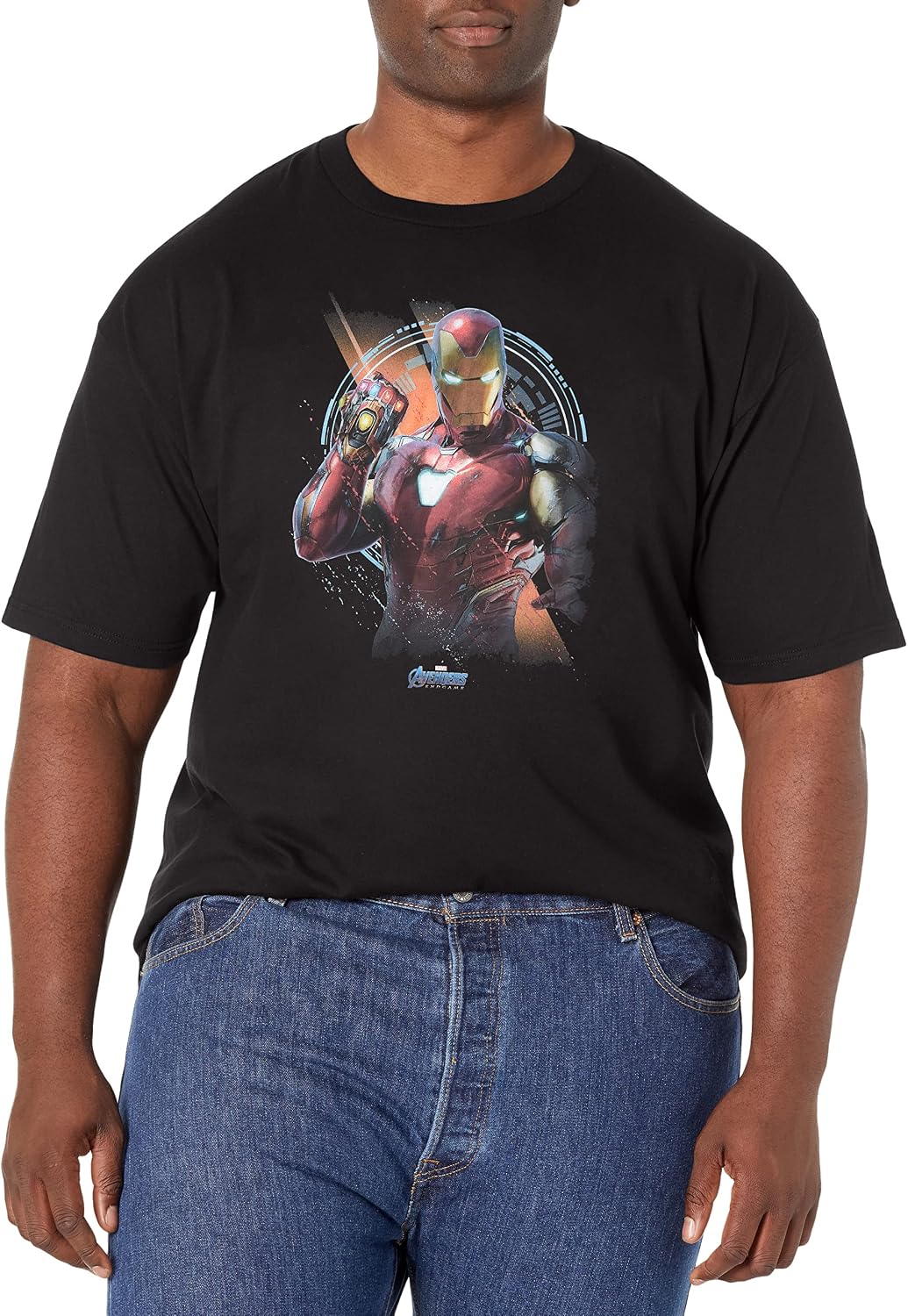 Marvel Big & Tall Endgame Hero Men's Tops Short Sleeve Tee Shirt, Black, 5X-Large T-Shirt | Trending 2025