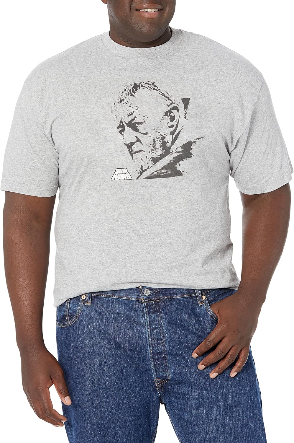 STAR WARS Big & Tall Sketchy Wan Men's Tops Short Sleeve Tee Shirt T-Shirt | Trending 2025