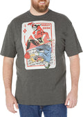 Warner Brothers Big & Tall Batman Joking Quinn Men's Tops Short Sleeve Tee Shirt, Charcoal Heather, 5X-Large T-Shirt ...