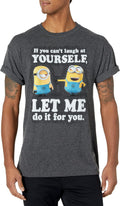 Minions Men's Laugh At Yourself T-Shirt, Small, Charcoal Heather T-Shirt | Premium Quality