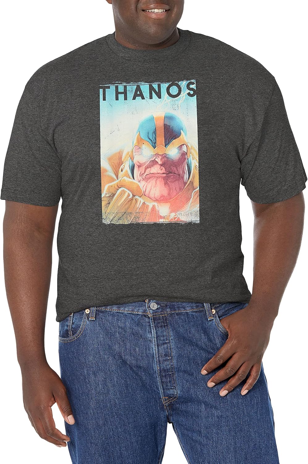 Marvel Big & Tall Classic Thanos Glare Men's Tops Short Sleeve Tee Shirt T-Shirt | Trending 2025