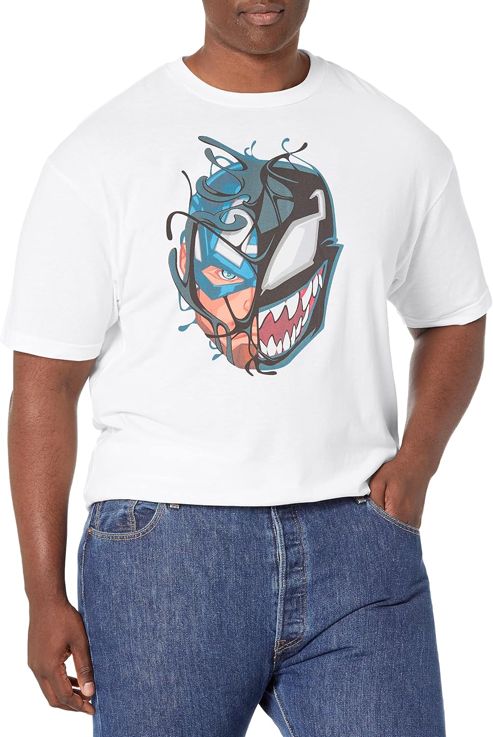 Marvel Big & Tall Classic Captain Venom Men's Tops Short Sleeve Tee Shirt T-Shirt | Trending 2025